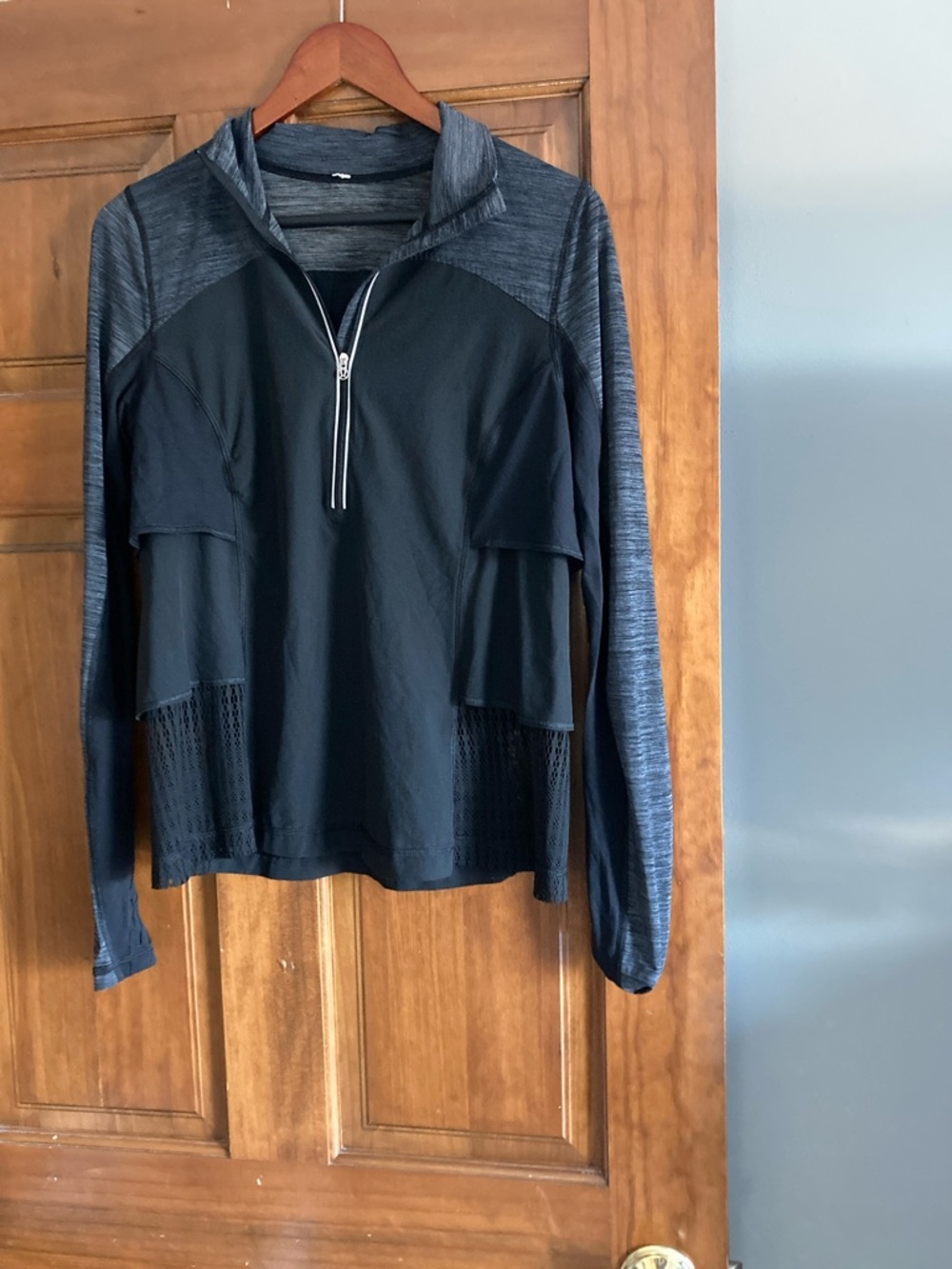 lululemon athletica Black & Charcoal Layered Half-Zip Jacket